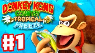 Donkey Kong Country: Tropical Freeze - Gameplay Walkthrough Part 1 - World 1: Lost Mangroves 100%