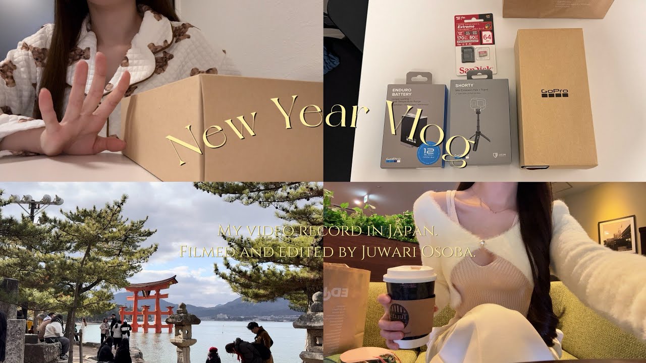 vlog｜NEW YEARS WEEK🌅厳島神社🐲🌸新しいカメラ,お菓子作りの記録,Miyajima Itsukushima Shinto Shrine⛩️