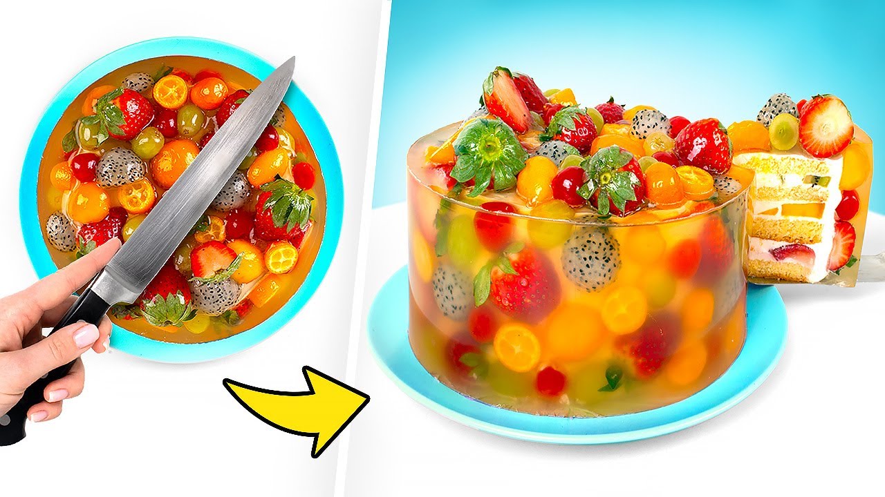 How To Bake Delicious Jelly Cheesecake And Watermelon Cake 🍰🎨✨