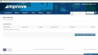 Using Improve- creating classes and setting NAPLAN revision