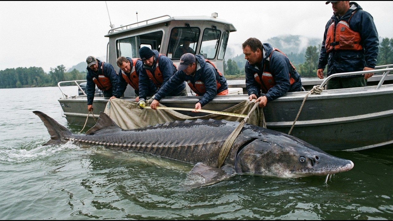 How Fishermen Make $7,000 Catching Giant Sturgeon | Wild River Monster Haul
