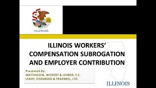 Illinois Workers' Compensation And Employer Contribution Illinois Workers' Compensation And Employer Contribution