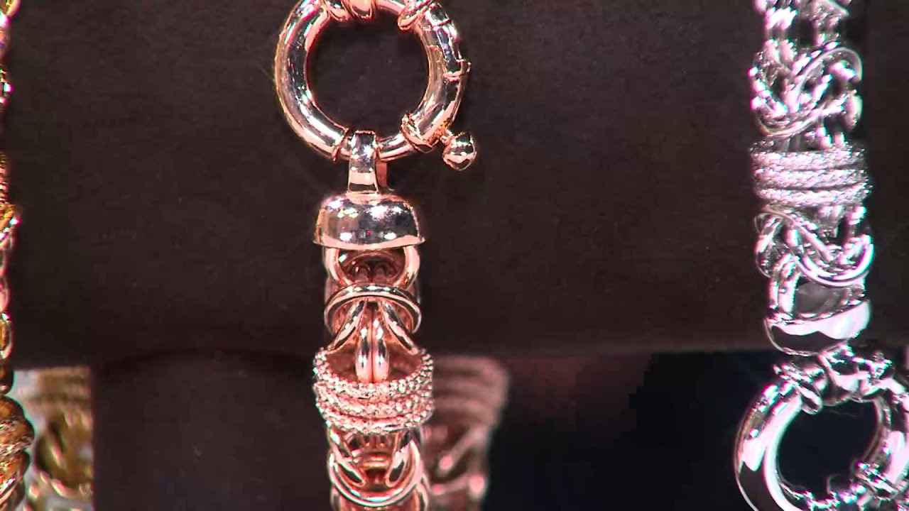 Bronzo Italia Polished & Textured Status Byzantine Bracelet with Antonella Nester