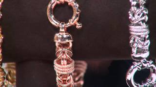 Bronzo Italia Polished Textured Status Byzantine Bracelet with Antonella Nester