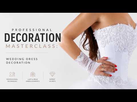 how to embroider a wedding dress How To Sew Inside Of Wedding Dress DIY Embroidered Wedding Date and Initials