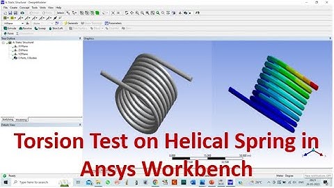 Torsion test on Helical Spring using Ansys Software || Ansys Tutorial || Ansys Simulation