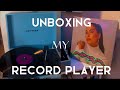 Unboxing my CROSLEY RECORD PLAYER AND FIRST VINYL!!