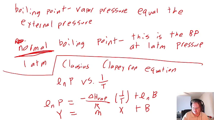 Intermolecular forces part 5 vapor pressure and Clausius Clapeyron (general chemistry)