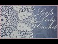 Crochet lace doily tutorial leafs pattern