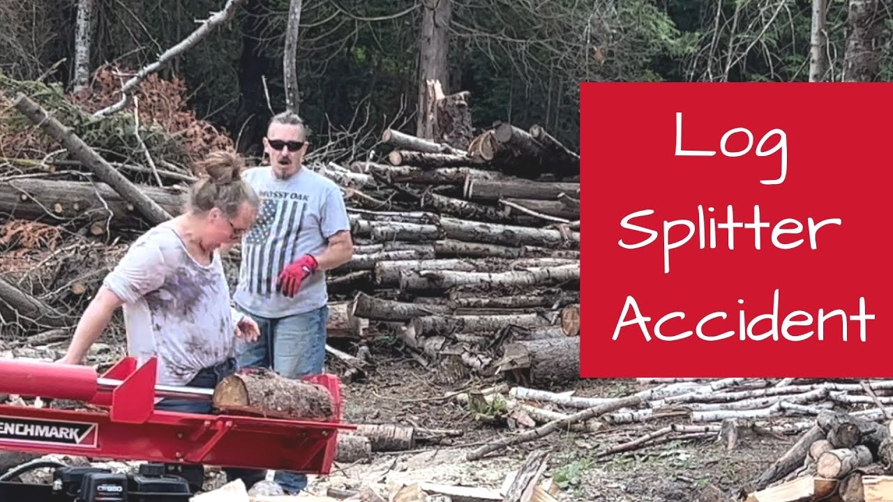How NOT to Use a Log Splitter | Building a Homestead From Scratch ...