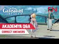 Akademiya Q A Correct Answers Genshin Impact Akademiya Q A Correct Answers Genshin Impact