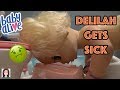 Baby Alive Delilah Gets Sick! Baby Alive Throws Up!