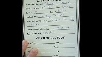 Chain of Custody and Evidence Log