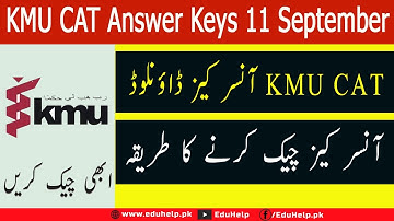 KMU CAT Answer Keys 2022 11 September