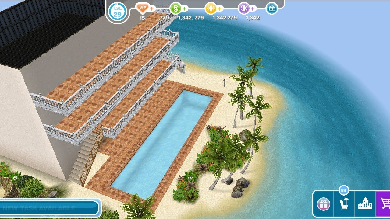 SIMS FREEPLAY, BEACH HOTEL PART 1. YouTube