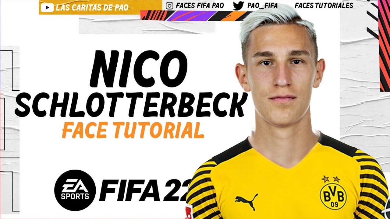 Nico Schlotterbeck FACE FIFA 22 | TUTORIAL | CAREER MODE | BORUSSIA DORMUNT  / FRIBURGO - YouTube