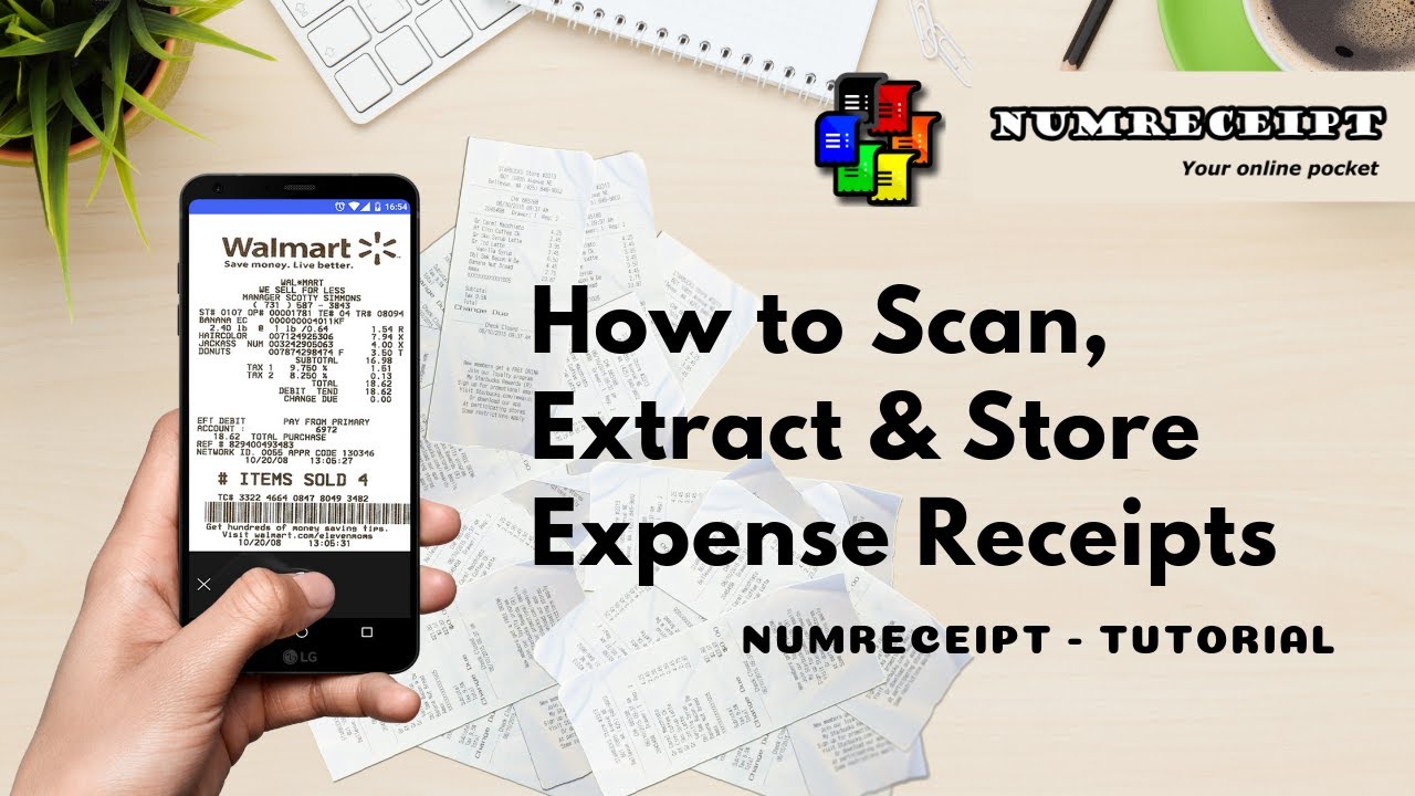 How to Scan, Extract & Store Paper Receipts with NumReceipt App ...