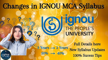 Changes in Syllabus of IGNOU MCA | Syllabus guide| Less duration | Less passing marks | New subjects