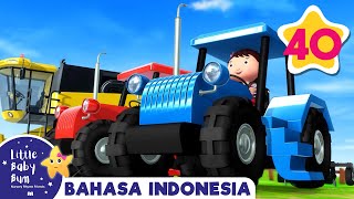 Traktor di Pertanian | Kartun \u0026 Lagu Anak Populer | @Little Baby Bum Bahasa Indonesia