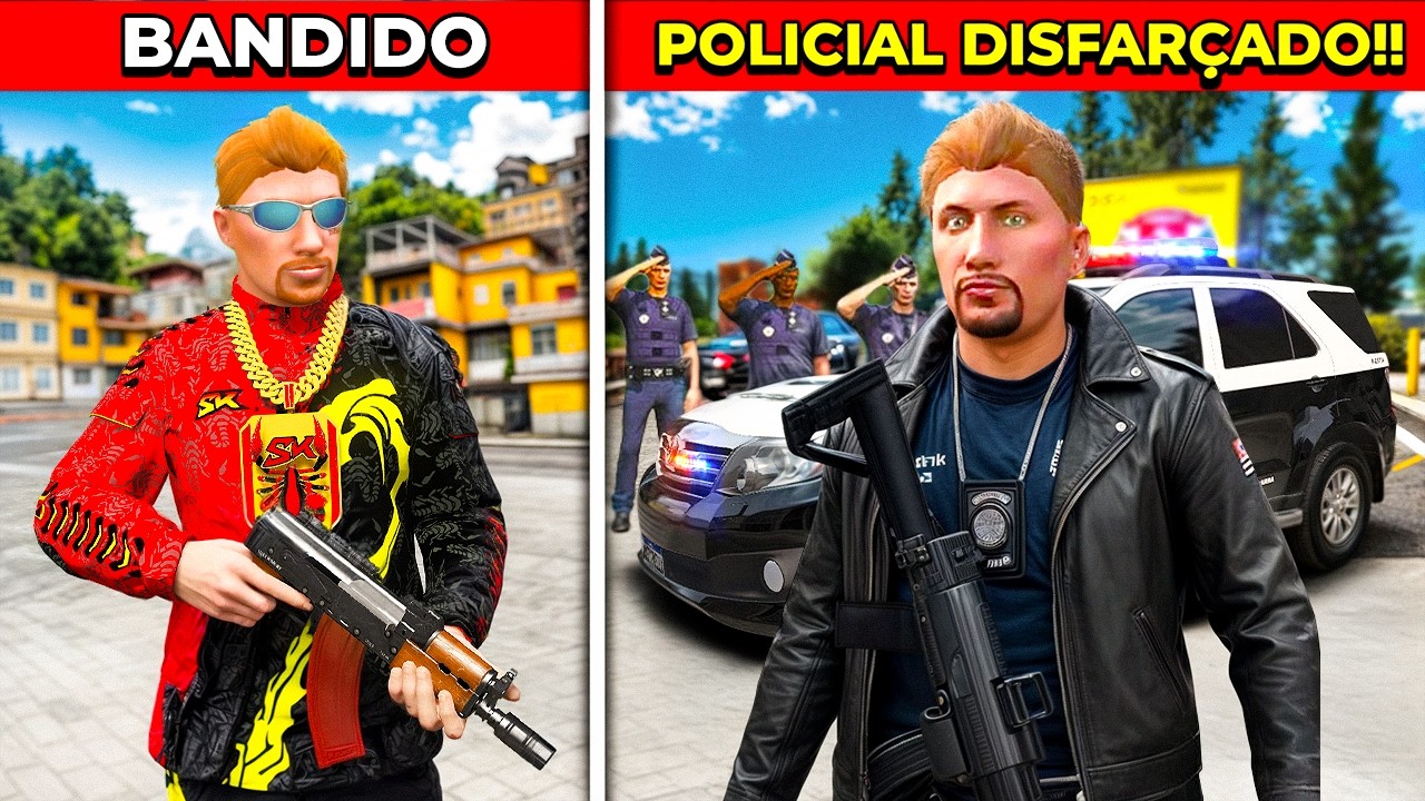 PASSEI de BANDIDO a POLICIAL DISFARÇADO!! (GTA 5 RP)