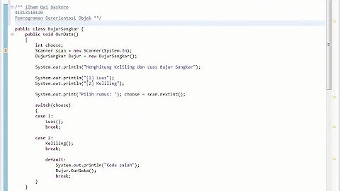 Program Mencari Keliling dan Luas  #PBO_IDB