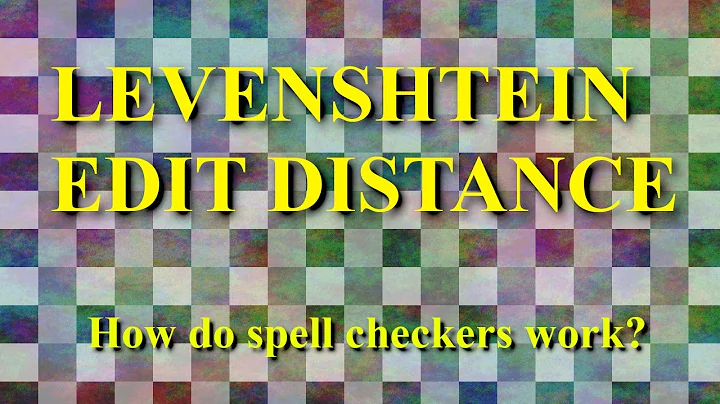 How do Spell Checkers work? Levenshtein Edit Distance