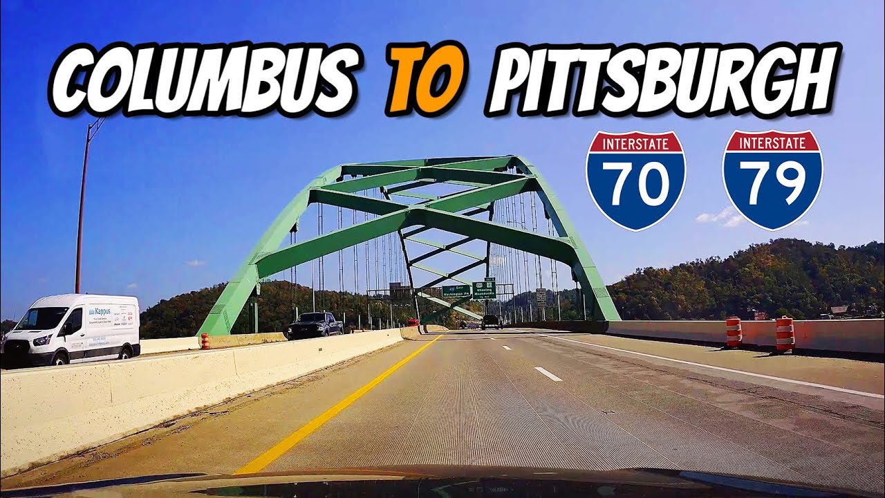 Driving from Columbus, OH to Pittsburgh,PA , interstate 70 , I 79 , Ohio to Pennsylvania . USA