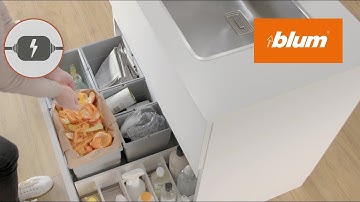 SERVO-DRIVE uno: electrical opening support system for bottom mount waste bin solutions | Blum