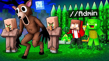 JJ en Mikey werden ADMINS om 99 Nights in the Forest in Minecraft te voltooien - Maizen