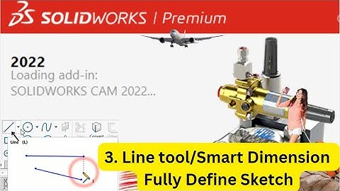 SolidWorks Tutorial in Hindi 3//Line tool//Smart Dimension //Fully Define Sketch//