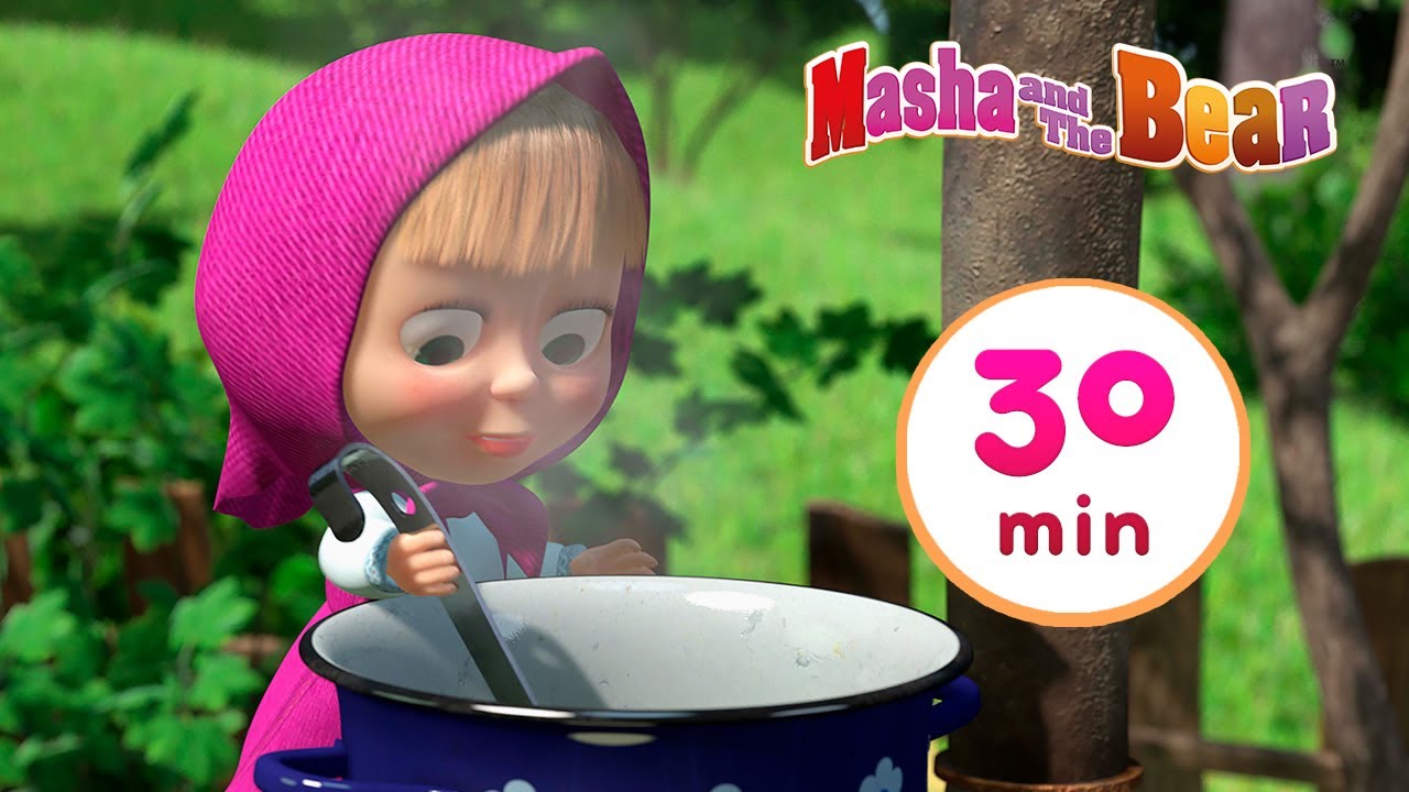 แมว ฝรั่ง  2022 New  Masha and the Bear 🤣🤸 YES, IT'S RECESS! 🤸🤣 Best 30 min ⏰ cartoon collection 🎬 Jam Day День варенья