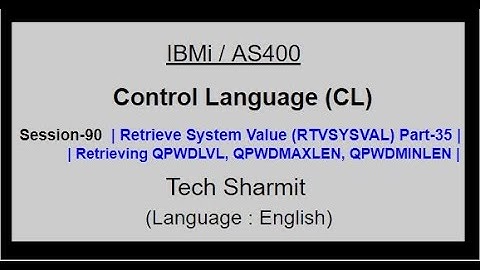 Retrieve System Value (RTVSYSVAL) Part-35 | IBM i | AS400 | CLLE | cl programming in IBM i  or AS400