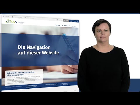 Die Navigation auf www.bibb.de | Informationen in deutscher Gebärdensprache (DGS)