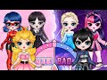 Elsa wednesday draculaura princess peach  good girls vs bad girls  diy arts  paper crafts