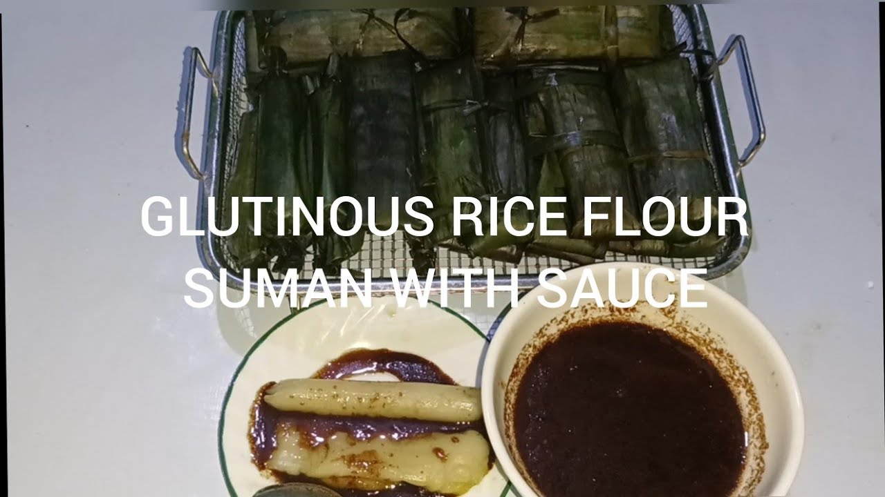 GLUTINOUS RICE FLOUR SUMAN WITH SAUCEBINALLAY YouTube