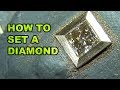 SQUARE SHAPED DIAMOND SETTING 18KT GOLD  - THE DIAMOND SETTER