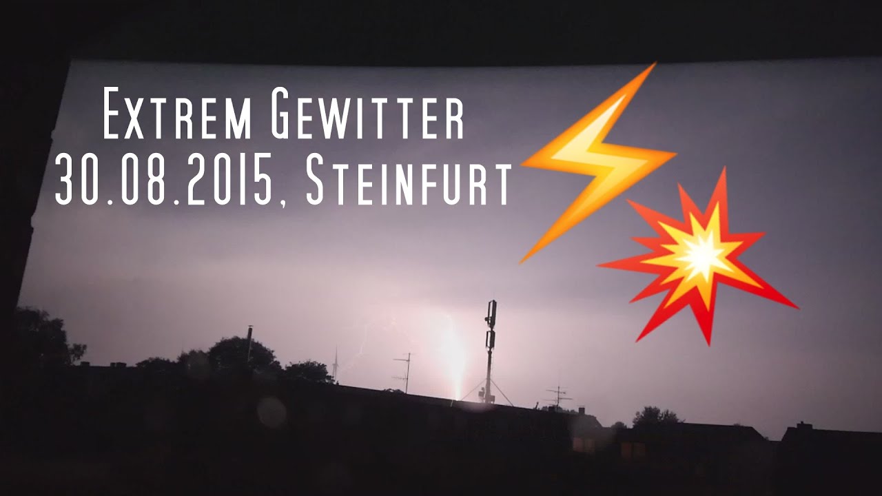 Extremes Gewitter in Steinfurt/NRW (viele Naheinschläge) | 30.08.2015