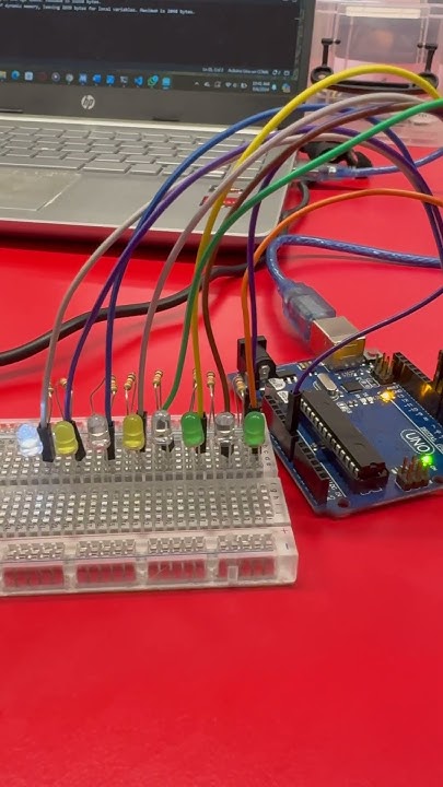 Arduino multi-LED sequencer #deakincollege - YouTube