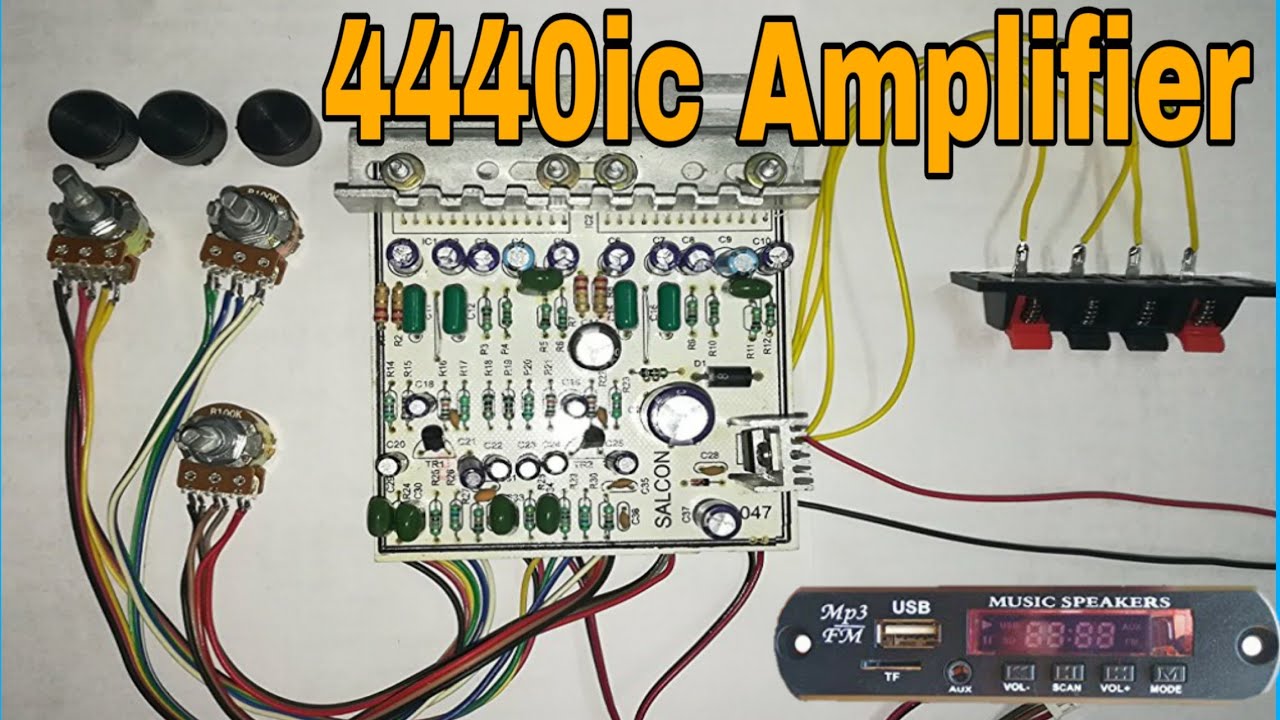 4440 Ic Board Amplifier Bass Treble Volume Control Connection Tech Innovator Youtube
