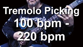 100 BPM  - 220 BPM Tremolo Picking