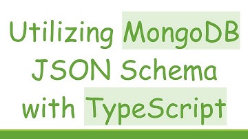 Utilizing MongoDB JSON Schema with TypeScript