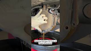 Draining Old Gear Oil From A Truck Differential