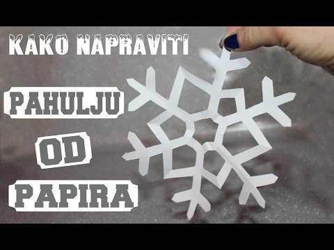 Kako napraviti pahulju od papira  /Novogodisnje dekoracije / Como hacer copo de nieve