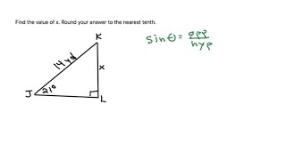 Trigonometry - Find the value of x. Round your answer to the nearest tenth.