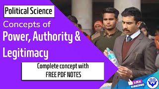 POLITICAL SCIENCE : What is Power, Authority & Legitimacy? | For BA,BA.LLB | + FREE Notes PDF screenshot 2