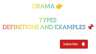 Decoding Drama: Exploring Types, Definitions, and Examples