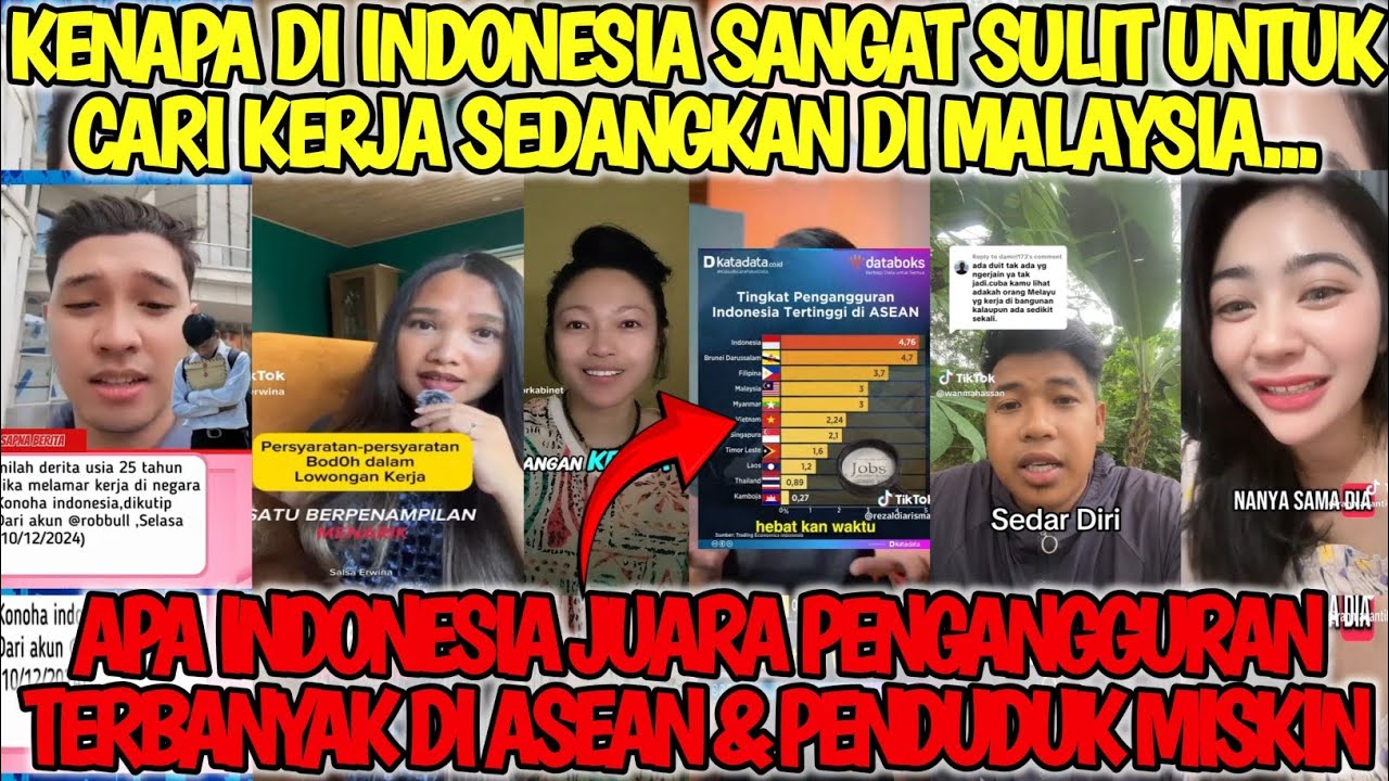 BEDA DENGAN MALAYSIA DI INDONESIA CARI KERJA SULIT TAPI BANYAK NETIZEN YG HINA MALAYSIA SEBAB HAL NI