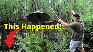Fishing for BIG bluegill from the riverbank when something CRAZY happened!!!