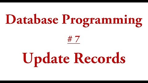 VB.Net Database Programming #7 Updating Records in Database through App (In Urdu) with Source Code