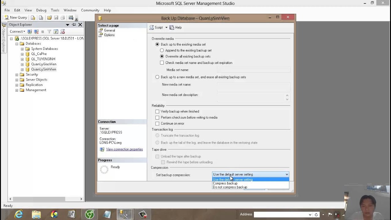 H ng D n Backup CSDL Trong SQL Server Management YouTube H ng d n backup csdl trong sql server management youtube